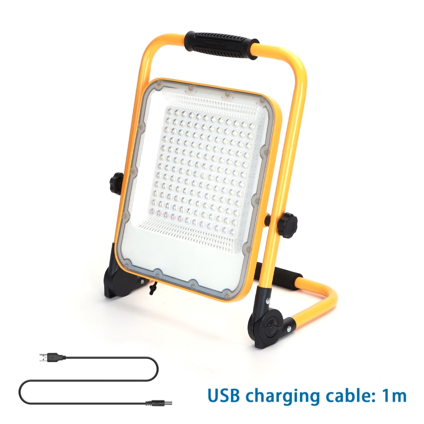 Aigostar - Proyector LED recargable y regulable LED/100W/5V 6500K IP65 1500mAh