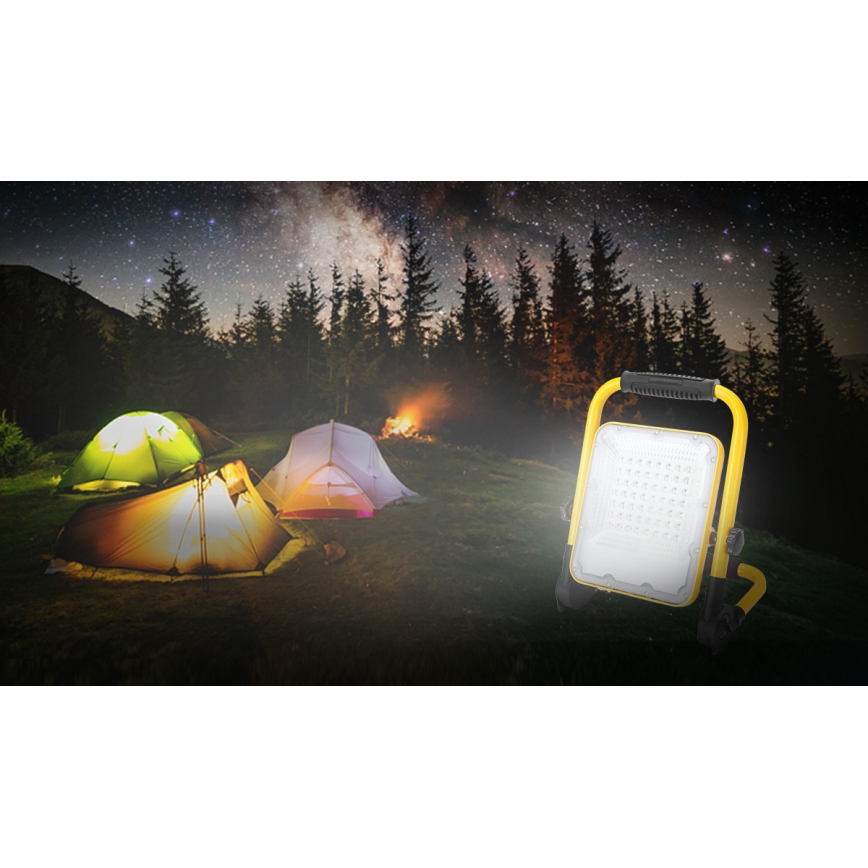 Aigostar - Proyector LED recargable y regulable LED/100W/5V 6500K IP65 1500mAh