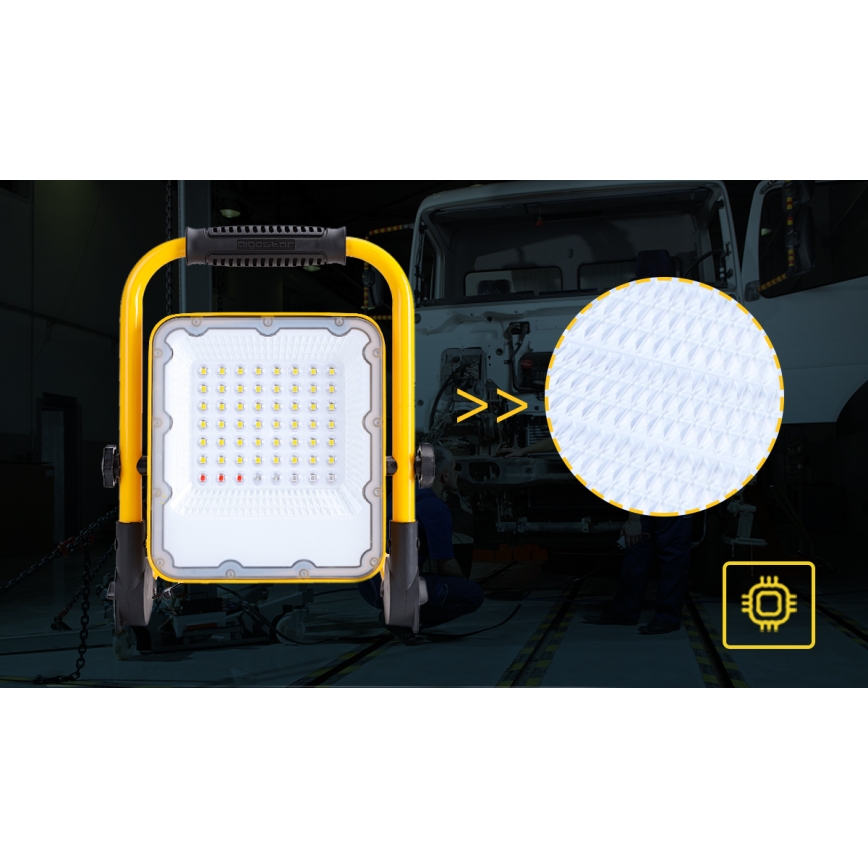 Aigostar - Proyector LED recargable y regulable LED/100W/5V 6500K IP65 1500mAh
