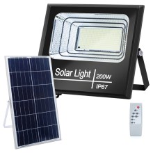 Aigostar - Proyector LED solar regulable LED/200W/3,2V IP67 + CR