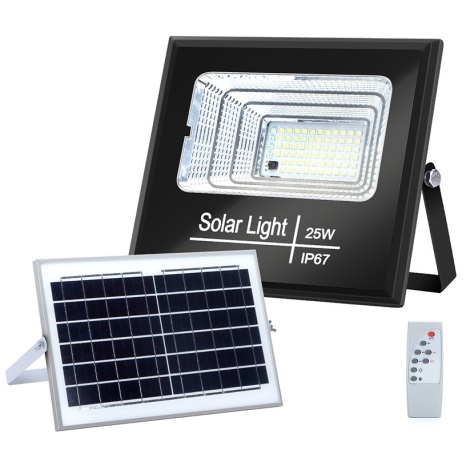 Aigostar - Proyector solar regulable LED/25W/3,2V IP67 + mando a distancia