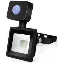 Aigostar - Reflector LED con sensor LED/10W/230V 6400K IP65 negro