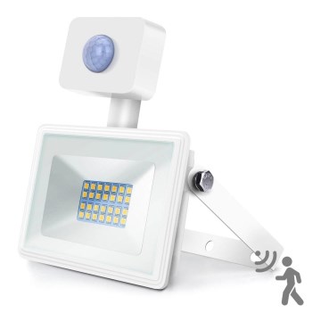 Aigostar - Reflector LED con sensor LED/20W/230V 4000K IP65 blanco