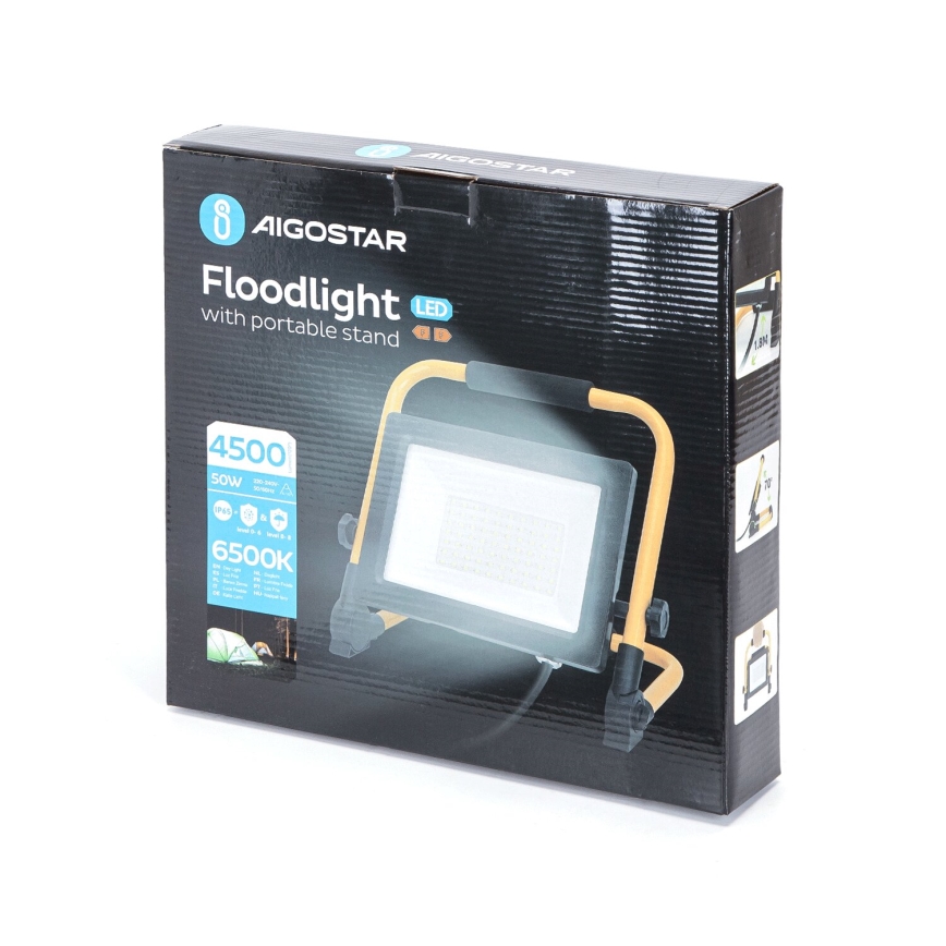Aigostar - Reflector LED con soporte LED/50W/230V 6500K IP65