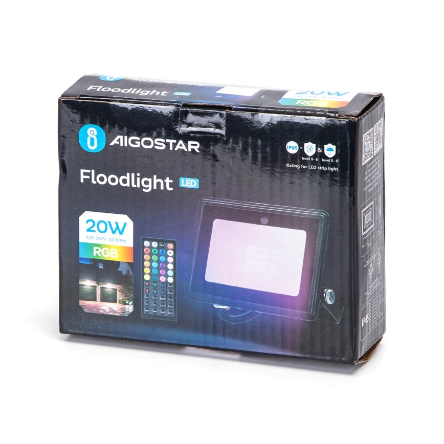 Aigostar - Reflector LED RGB LED/20W/230V IP65 + control remoto