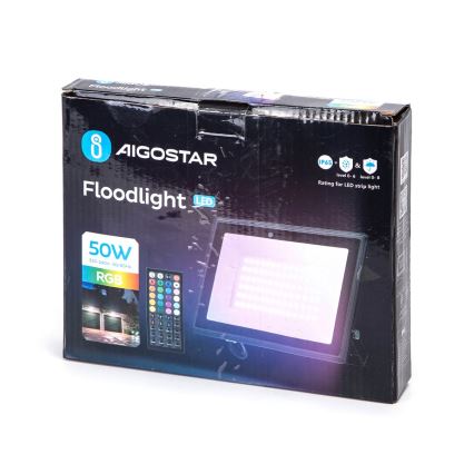 Aigostar - Reflector LED RGB LED/50W/230V IP65 + control remoto