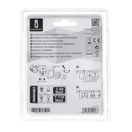 Aigostar - Regulador rotativo 110W/230V blanco