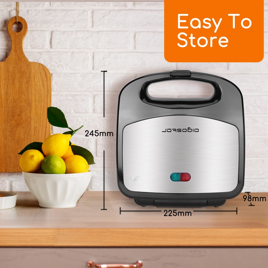 Aigostar - Sandwichera 800W/230V negro