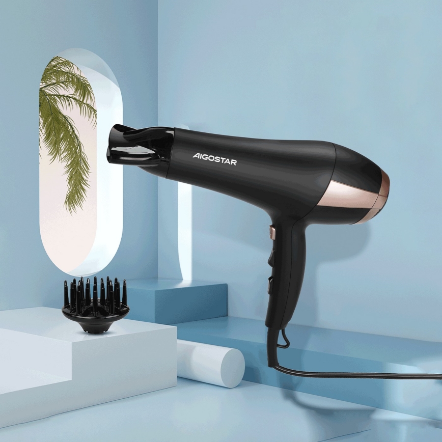 Aigostar - Secador de pelo 2400W/230V negro