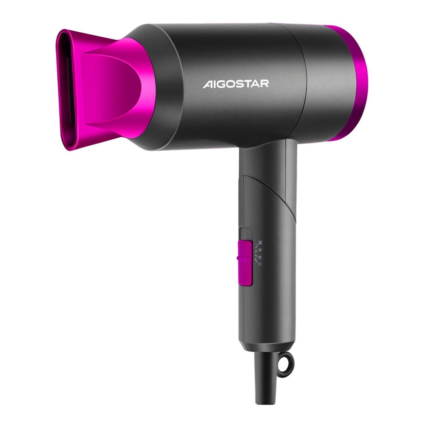 Aigostar - Secador de pelo de viaje 1800W/230V morado/negro