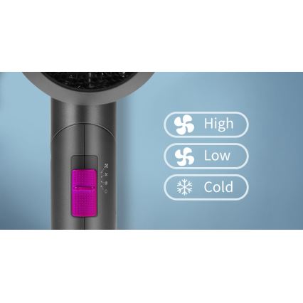 Aigostar - Secador de pelo de viaje 1800W/230V morado/negro