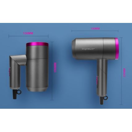 Aigostar - Secador de pelo de viaje 1800W/230V morado/negro