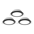 Aigostar - SET 3x Lámpara empotrable de exterior LED LED/4,8W/230V 6500K IP65 negro