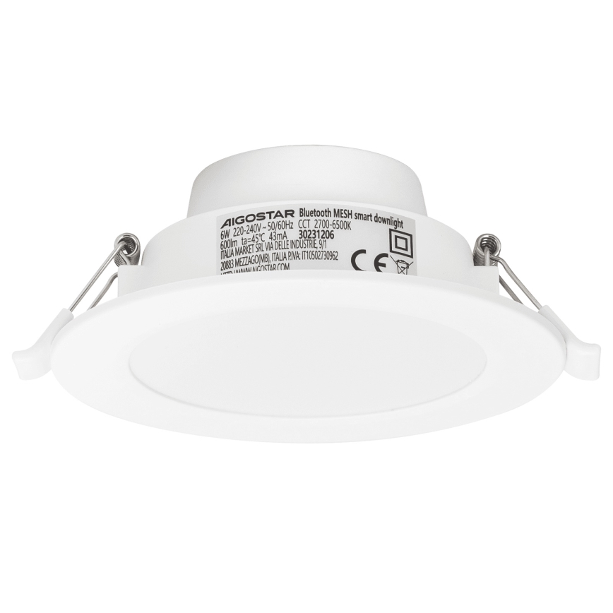Aigostar - SET 3x Lámpara empotrable LED regulable MESH LED/6W/230V 2700K-6500K diá. 11,5cm