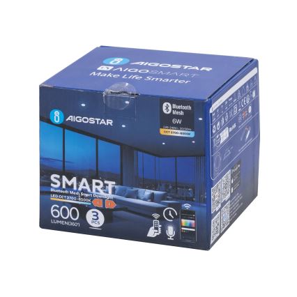 Aigostar - SET 3x Lámpara empotrable LED regulable MESH LED/6W/230V 2700K-6500K diá. 11,5cm