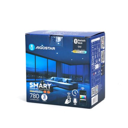Aigostar - SET 3x Lámpara empotrable LED regulable MESH LED/9W/230V 2700K-6500K diá. 14,5 cm