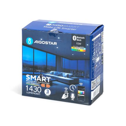 Aigostar - SET 3x LED RGB Lámpara empotrable regulable MESH LED/15W/230V 2700K-6500K diá. 17cm