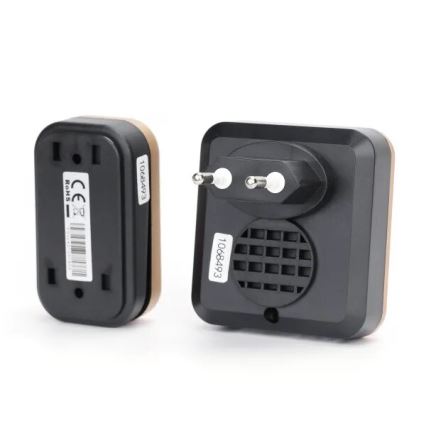 Aigostar - Timbre inalámbrico 230V negro