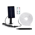 Aigostar - Tira solar LED regulable LED/1,6W/3,2V 3 m 1600 mAh 6500K IP65 + control remoto