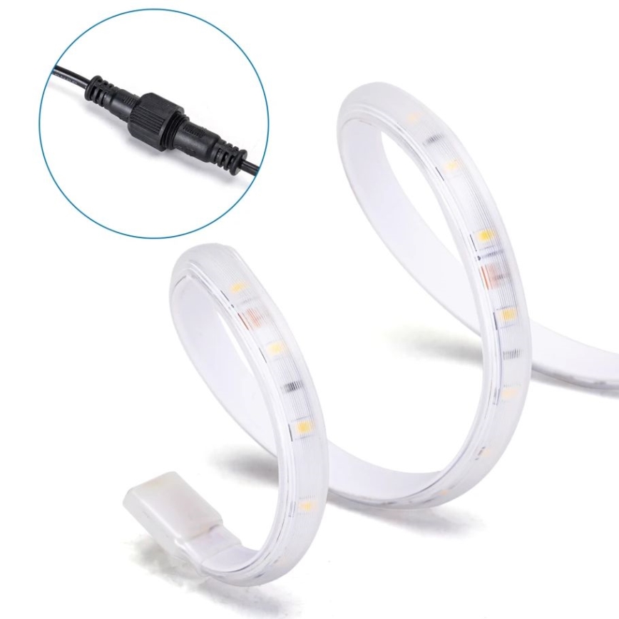 Aigostar - Tira solar LED regulable LED/1,6W/3,2V 3 m 1600 mAh 6500K IP65 + control remoto