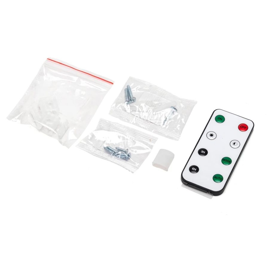 Aigostar - Tira solar LED regulable LED/1,6W/3,2V 3 m 1600 mAh 6500K IP65 + control remoto