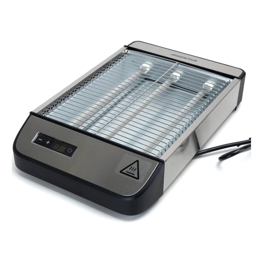 Aigostar - Tostadora 840-1000W/230V cromo mate