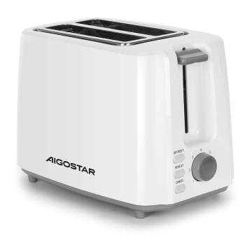 Aigostar - Tostadora con dos agujeros 750W/230V blanco