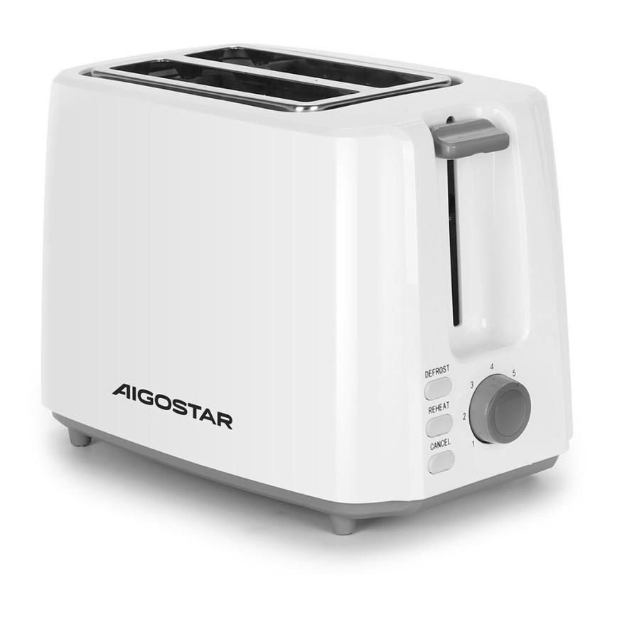 Aigostar - Tostadora con dos agujeros 750W/230V blanco