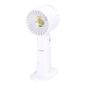 Aigostar - Ventilador de bolsillo recargable 4W/5V 500mAh USB blanco