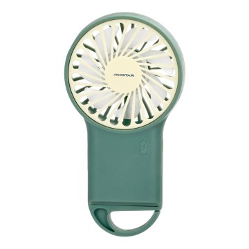 Aigostar - Ventilador de bolsillo recargable 4W/5V 500mAh USB verde