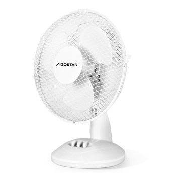 Aigostar - Ventilador de mesa 20W/230V blanco