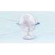 Aigostar - Ventilador de mesa 22W/230V 27 cm blanco