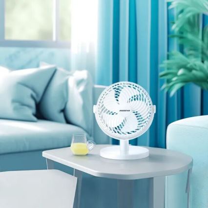 Aigostar - Ventilador de mesa 3W/5V blanco