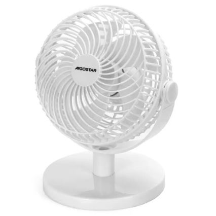 Aigostar - Ventilador de mesa 3W/5V blanco