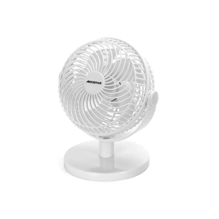 Aigostar - Ventilador de mesa 3W/5V blanco