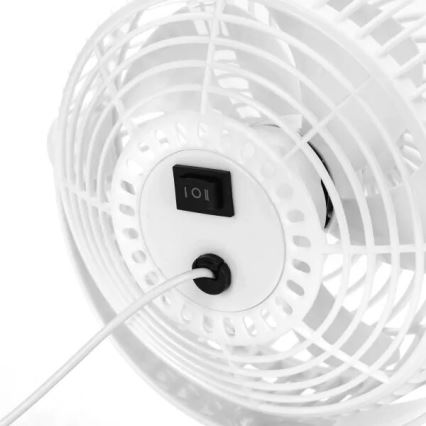 Aigostar - Ventilador de mesa 3W/5V blanco