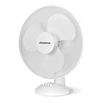 Aigostar - Ventilador de mesa 40W/230V blanco