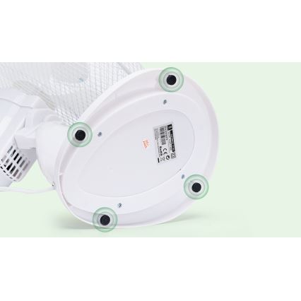 Aigostar - Ventilador de mesa 40W/230V blanco