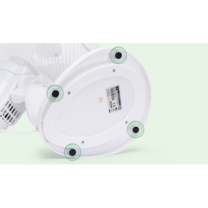 Aigostar - Ventilador de mesa 40W/230V blanco