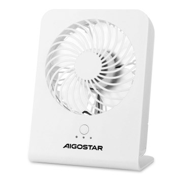 Aigostar - Ventilador de mesa 5W/5V blanco