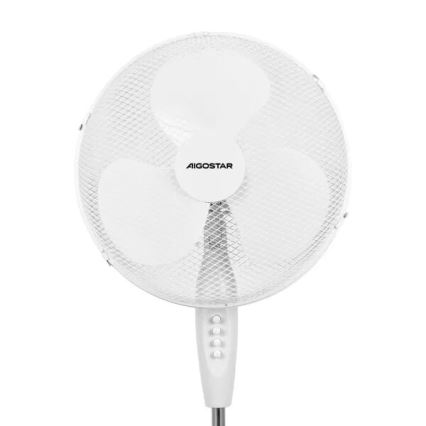 Aigostar - Ventilador de pie 40W/230V blanco