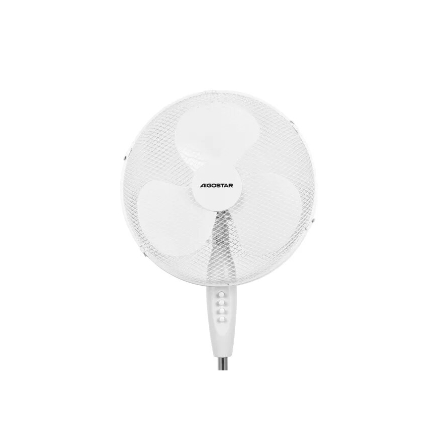 Aigostar - Ventilador de pie 40W/230V blanco