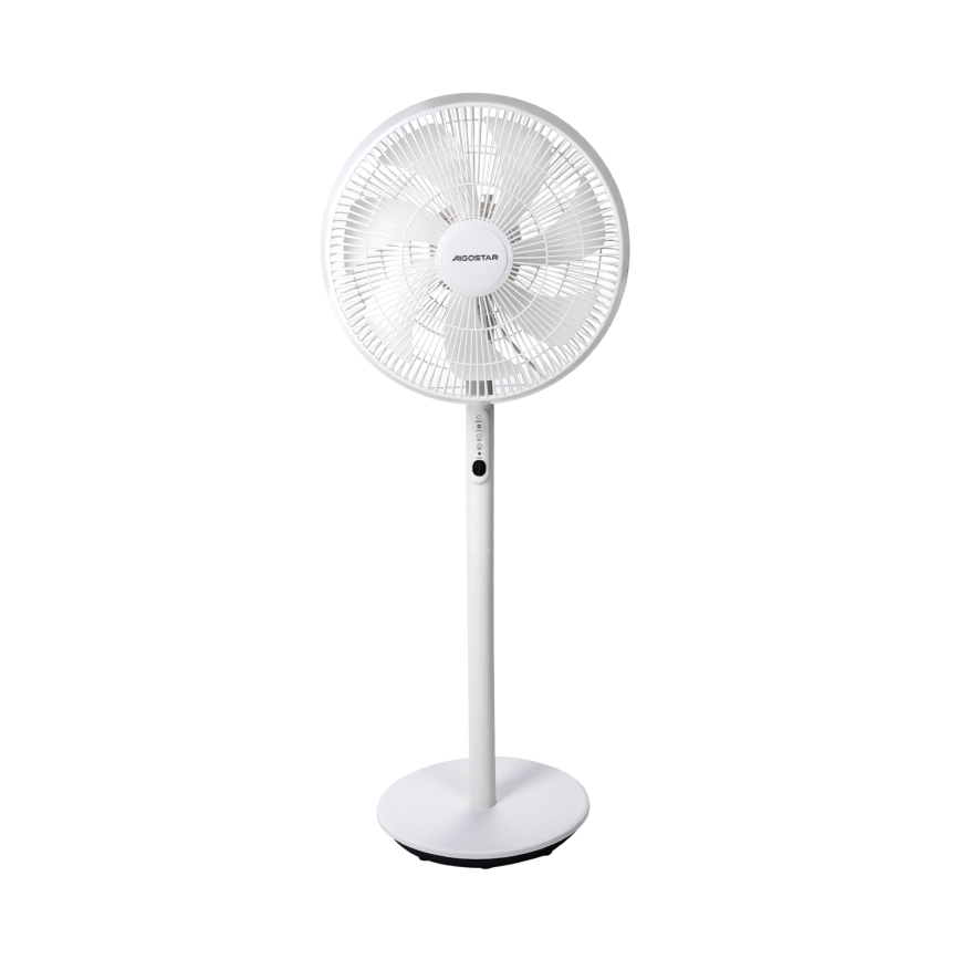 Aigostar - Ventilador de pie 45W/230V blanco + control remoto