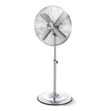Aigostar - Ventilador de pie 50W/230V 44,8 cm cromo brillante