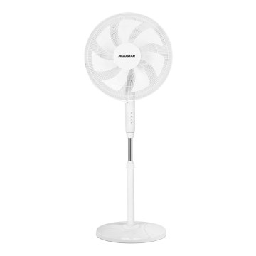 Aigostar - Ventilador de pie 60W/230V blanco