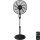Aigostar - Ventilador de pie 60W/230V negro + control remoto