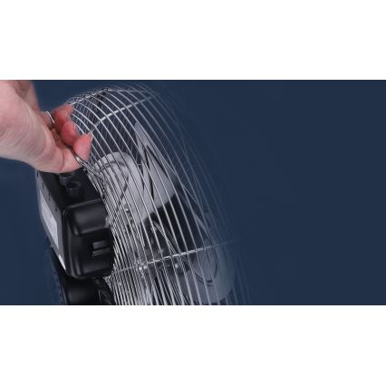 Aigostar - Ventilador de suelo 100W/230V cromo brillante