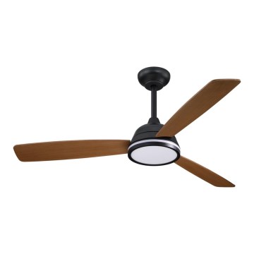 Aigostar - Ventilador de techo LED regulable LED/20W/230V 2700-6500K 132cm marrón + control remoto