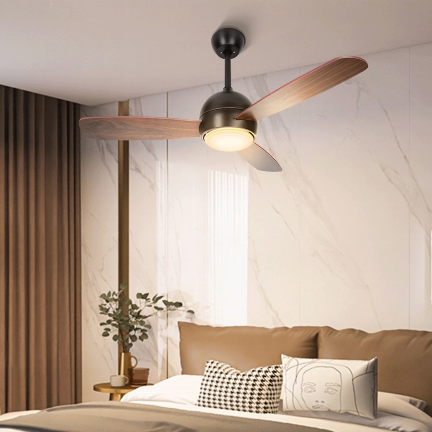 Aigostar - Ventilador de techo LED regulable LED/24W/230V 2700-6500K 106,6 cm + control remoto