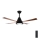 Aigostar - Ventilador de techo LED regulable LED/24W/230V 2700-6500K 132cm + control remoto